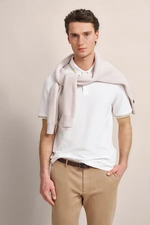 Bugatti Poloshirt met contraststrepen