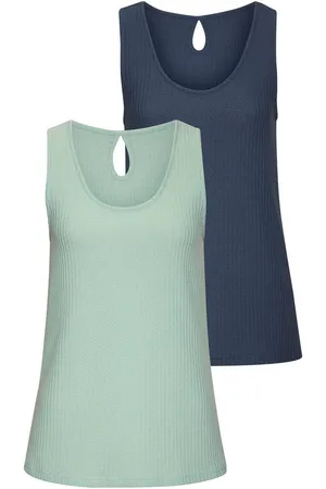 vivance collection Top Met druppelvormige uitsnijding op de rug (Set van 2)