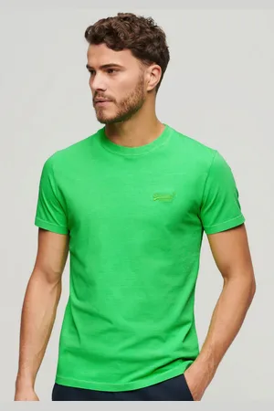 Superdry Shirt met ronde hals ESSENTIAL LOGO EMB NEON TEE