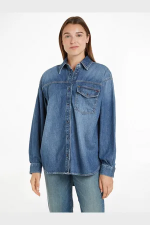 Tommy Hilfiger Overhemdblouse DNM LS RELAXED SHIRT BETH