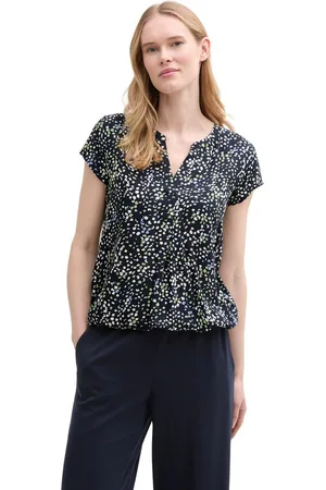 TOM TAILOR Blouse met korte mouwen met grafisch patroon