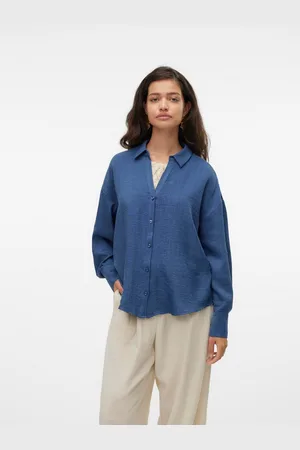 VERO MODA Blouse met lange mouwen VMMELANEY QUEENY LS SHIRT WVN NOOS