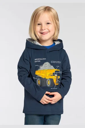 Kidsworld Shirt met lange mouwen LKW kiepwagen Lange mouwen, basic pasvorm, met modieuze print, ronde hals