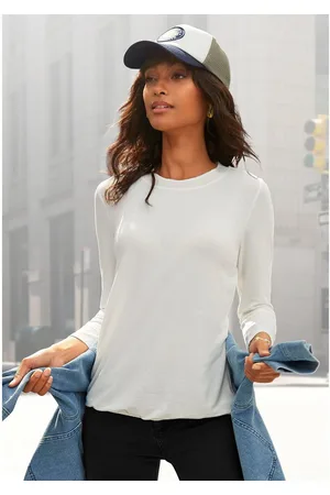 Lascana Shirt met 3/4-mouwen met elastiek in de zoom