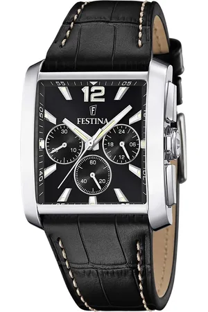 Festina Chronograaf F20636/4 Horloge, quartz, herenhorloge, stopwatchfunctie, leren band