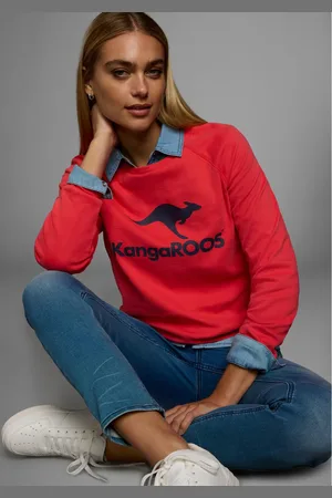 KangaROOS Sweatshirt Lange mouwen, figuurvolgende snit, met print, ronde hals