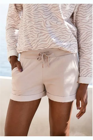 Lascana Short met ribboorden en omslagzoom