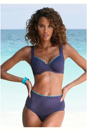Lascana Highwaist-bikinibroekje Camilla met kleurcontrast