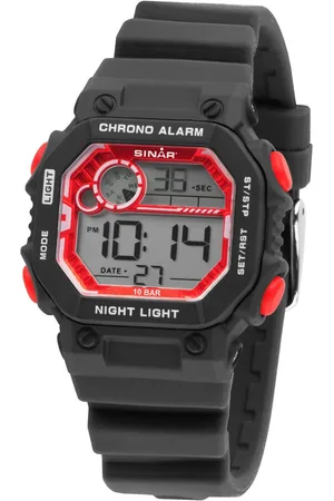 Sinar Chronograaf XE-55-1 Horloge, quartz, herenhorloge, digitaal, datum, stopwatchfunctie