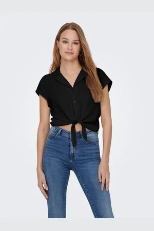 ONLY Blouse met korte mouwen ONLTHYRA LIFE CAPSLEEVE SHIRT WVN