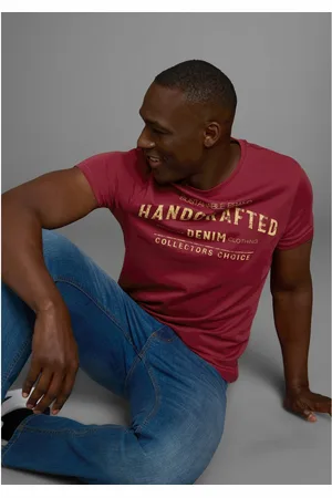 AJC T-shirt Korte mouwen, smalle pasvorm, in vintage-ontwerp