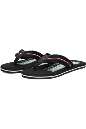 Tommy Hilfiger Teenslippers CORPORATE HILFIGER BEACH SANDAL , dianette, zomerschoen, flats, comfort-schoen met strepen