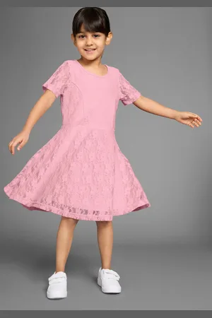 Kidsworld Kanten jurk Jerseykleed met verfijnde kant