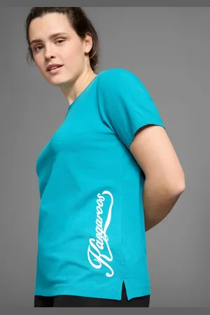 KangaROOS T-shirt Korte mouwen, figuurvolgend, effen, ronde hals, casual