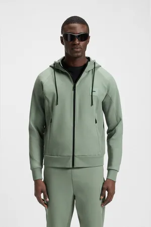 HUGO BOSS Sweatvest Saggy Rib met tonale inzetten