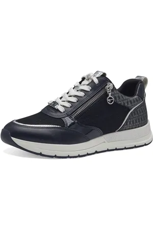 Tamaris Sneakers met sleehak Almina , vrijetijdsschoen, lage schoen, veterschoen in smalle vorm