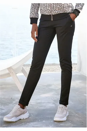 Lascana Loungebroek met modieuze omslagzoom, loungepak