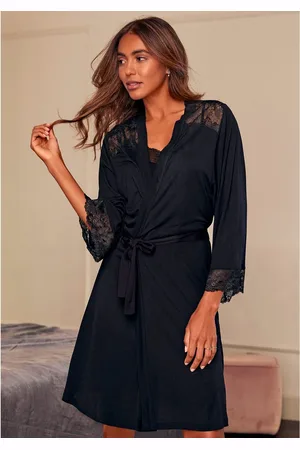 Lascana Kimono met kanten inzetten