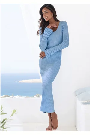 French Connection Gebreide jurk met licht uitlopende mouwen, loungewear