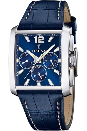 Festina Chronograaf F20635/1 Horloge, quartzhorloge, herenhorloge, stopwatchfunctie, stalen armband