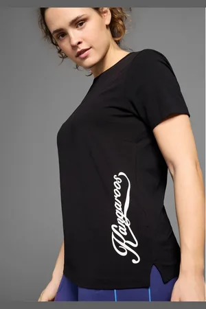 KangaROOS T-shirt Korte mouwen, figuurvolgend, effen, ronde hals, casual