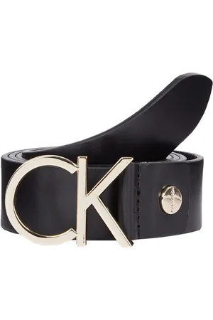 Calvin Klein Leren riem CK ADJ.LOGO BELT 3.5CM