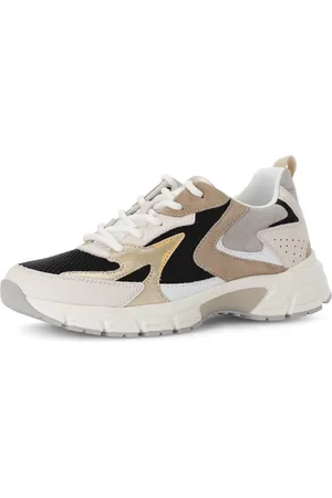 Gabor Sneakers met sleehak Florence , vrijetijdsschoen, lage schoen, veterschoen in comfortwijdte g (= breed)