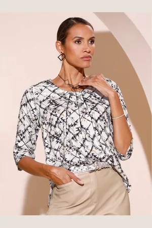 CRÉATION L Gedessineerde blouse