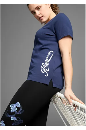 KangaROOS T-shirt Korte mouwen, figuurvolgend, effen, ronde hals, casual