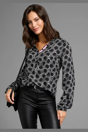Laura Scott Lange blouse met contrasttape - nieuwe collectie
