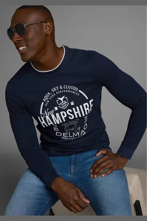 DELMAO Shirt met lange mouwen met een moderne print - nieuwe collectie