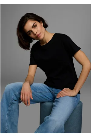 AJC T-shirt oversized pasvorm, basic, van katoen