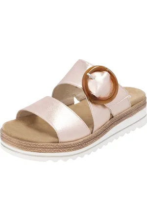 Remonte Slippers , sleehak, zomerschoen, pantoffels met decoratieve gesp