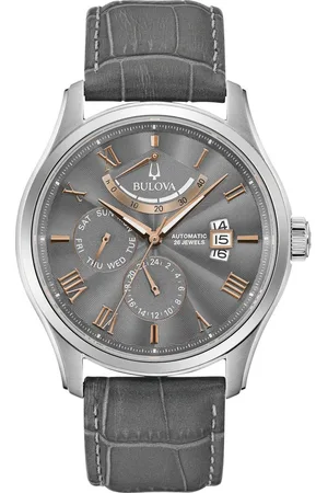 BULOVA Automatisch horloge Wilton Horloge, herenhorloge, leren band, saffierglas