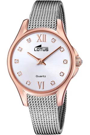 Lotus Kwartshorloge Polshorloge, dameshorloge, roestvrijstalen armband, zirkonia
