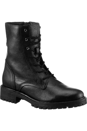 Geox Veterlaarsjes D HOARA blokhak, veterschoenen met binnenrits