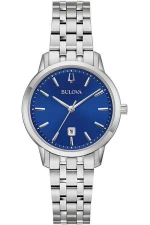 BULOVA Kwartshorloge Polshorloge, dameshorloge, roestvrijstalen armband, luminescerende wijzers, datum