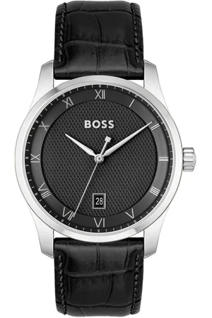 HUGO BOSS Kwartshorloge Principle Horloge, herenhorloge, stalen band, ideaal ook als cadeau (set, 2-delig, Met leren band)