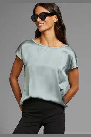 Laura Scott Shirtblouse van satijn en jersey