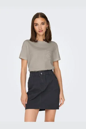 JDY Shirt met korte mouwen SELMA S/S CROCHET POCKET TOP JRS NOOS