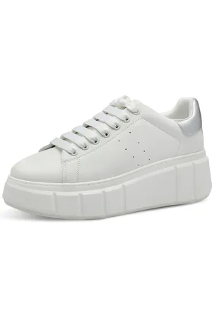 Tamaris Sneakers met sleehak , veterschoenen, lage schoen, vrijetijdsschoenen met gaatjespatroon