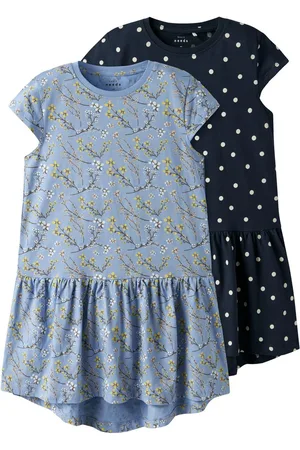 NAME IT Mini-jurk NKFVIGGA 2P CAPSL DRESS (set, 2-delig)