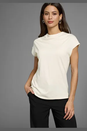 Daniel Hechter T-shirt mouwloos, figuurvolgende pasvorm, met watervalhals