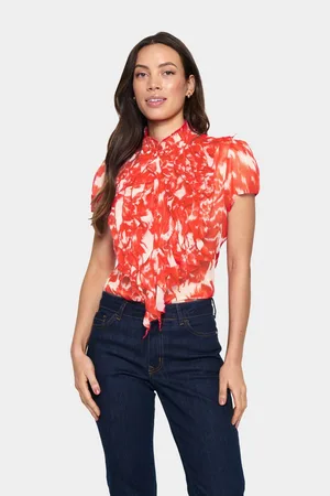 Saint Tropez Blouse met ruches LiljaSZ Crinkle SS Shirt