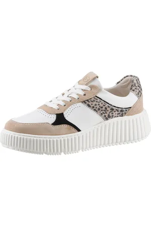 Tamaris Plateausneakers in materiaalmix, vrijetijdsschoen, lage schoen, veterschoen