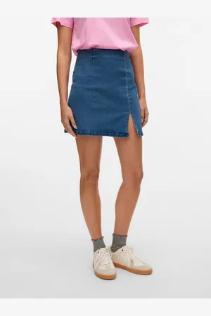 VERO MODA Jeans rok VMNELLY HR SHORT SKIRT DNM MIX NOOS