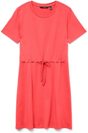 VERO MODA Shirtjurk VMLUNA SS SHORT STRING DRESS JRS NOOS