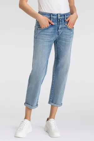 Herrlicher 7/8 jeans Shyra Tap Recycled Denim met figuurnaden aan de voorkant
