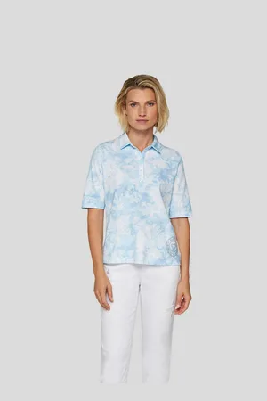 Rabe Poloshirt met een bloemmotief