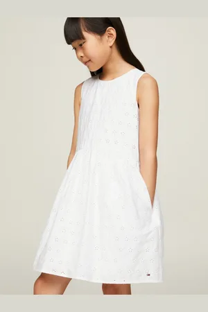 Tommy Hilfiger Mini-jurk BRODERIE ANGLAISE MONOGRAM DRESS